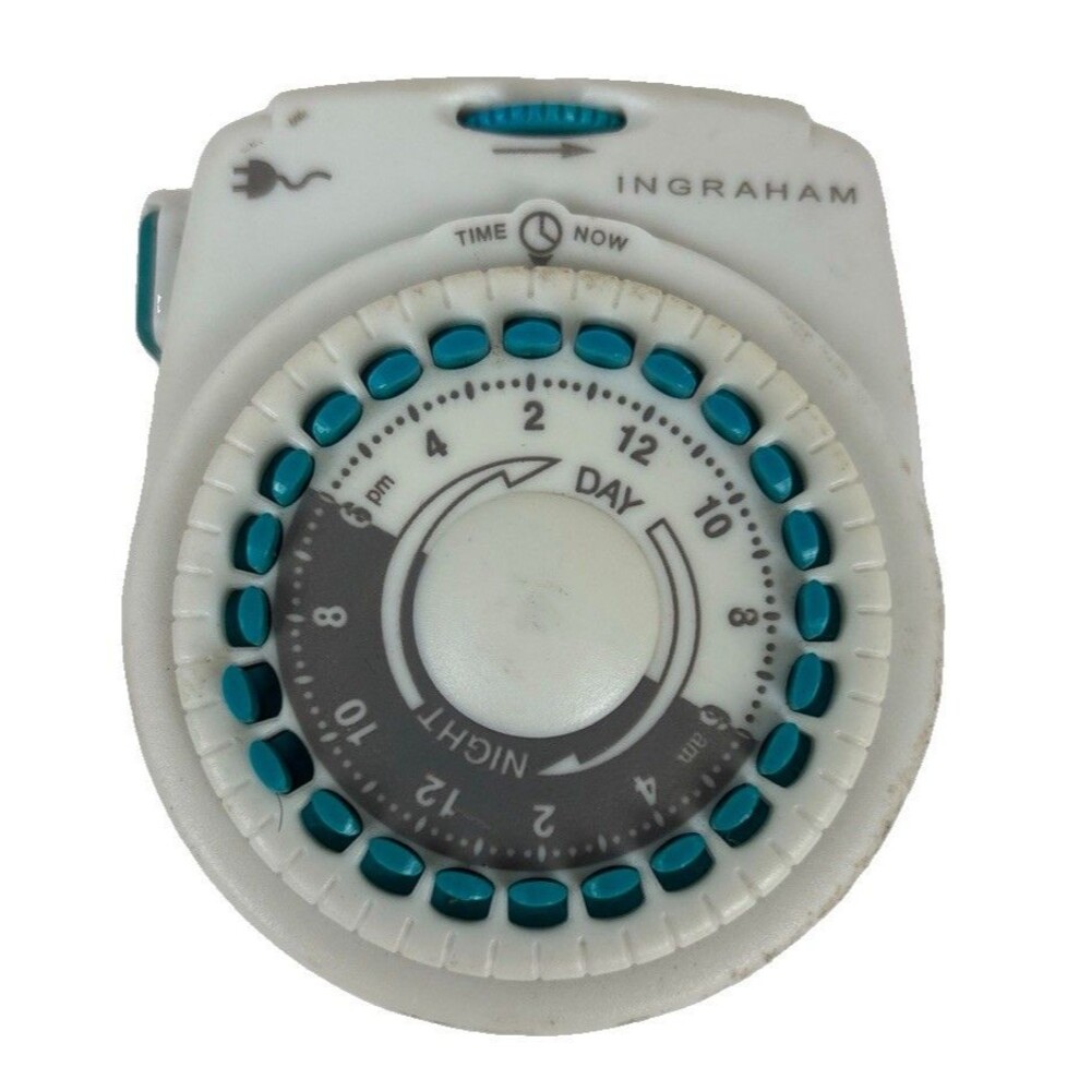 Ingraham Timer 12-821 Wall Plug Outlet Time Control 24 Hour Variable 1875 Watts